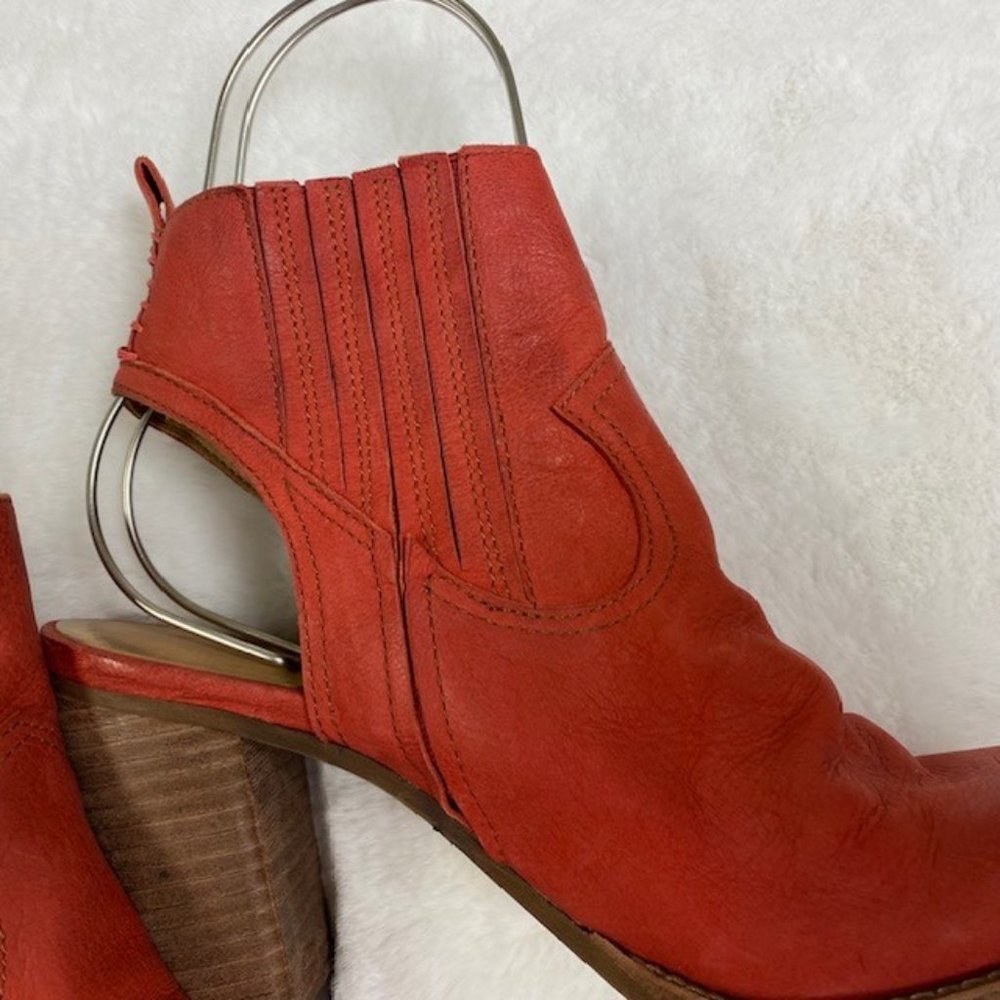 Dolce Vita Jasper Red Mule Open Heel Booties Size 6.5 - Picture 7 of 10